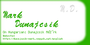 mark dunajcsik business card